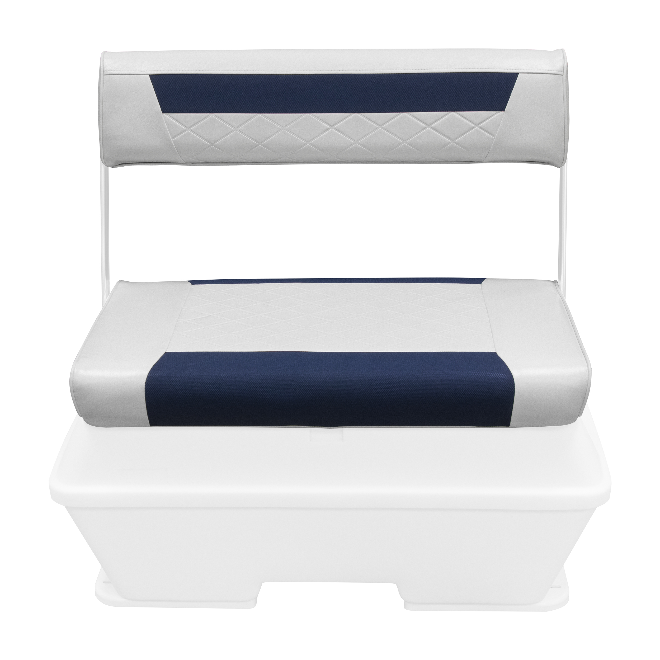 Wise 8WD156-BS-1904 Deluxe Series Swingback Back Rest & Seat Cushion Set, fits 70 Qt. / 62 Qt. Swingback Cooler Seat – Brite White / Mariner Blue